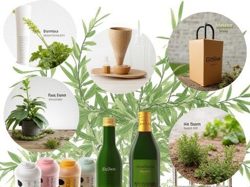 Visual collage representing EcoSynth Bulgaria's successful sustainable packaging awareness campaign, featuring eco-friendly products and positive media headlines.